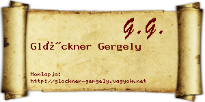 Glöckner Gergely névjegykártya